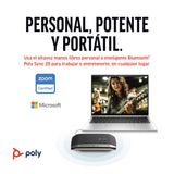 Poly Sync 20 con USB-C - Altavoz manos libres portátil con reducción de ruido o de ecos, Bluetooth - Funciona con Teams, Zoom, PC, Mac, móviles