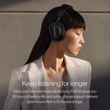 Bowers & Wilkins Px8 S2 Auriculares Circumaurales Inalámbricos con Cancelación de Ruido, Bluetooth, Carga Rápida - Onyx Black