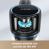 Mova S4 Detect Aspirador de mango inalámbrico con potente potencia de succión de 150 AW, tiempo de funcionamiento máximo de 90 minutos, un cepillo multisuperficie OptiInsight