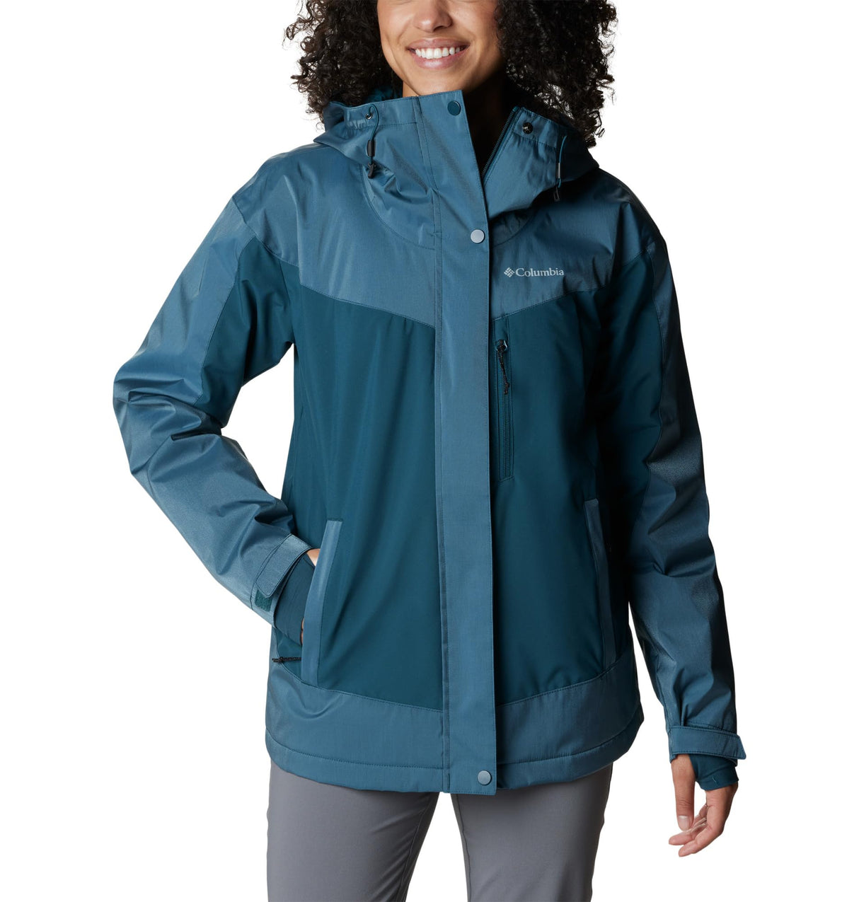 Columbia Point Park Chaqueta de Invierno, Mujer, Brillo de Onda Nocturna, Onda Nocturna, L