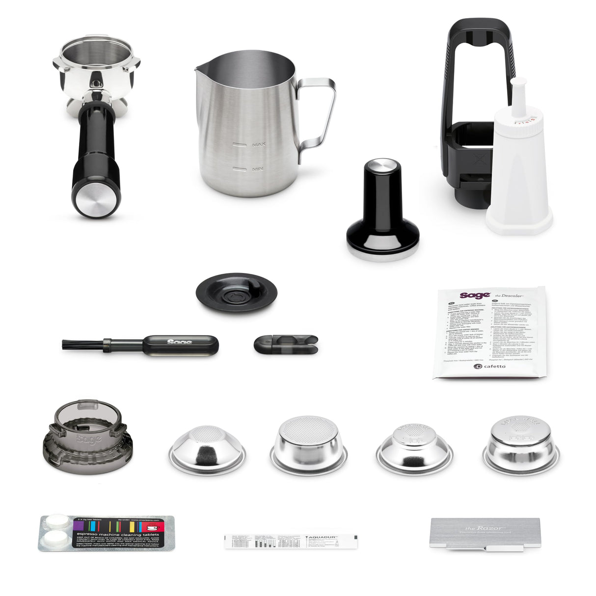 Sage - The Barista Touch - Cafetera Profesional con Pantalla Táctil, Molinillo Incorporado y Espumador de Leche, Acero Inoxidable Negro