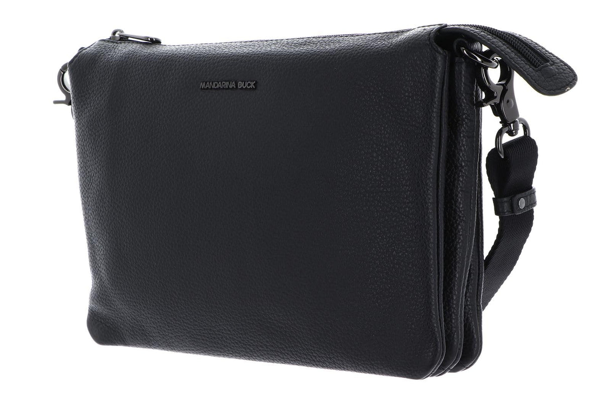 Mandarina Duck Mellow Leather Crossover, Cross para Mujer, Negro
