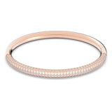 Swarovski Brazalete Stone, Blanco, Baño tono oro Rosa