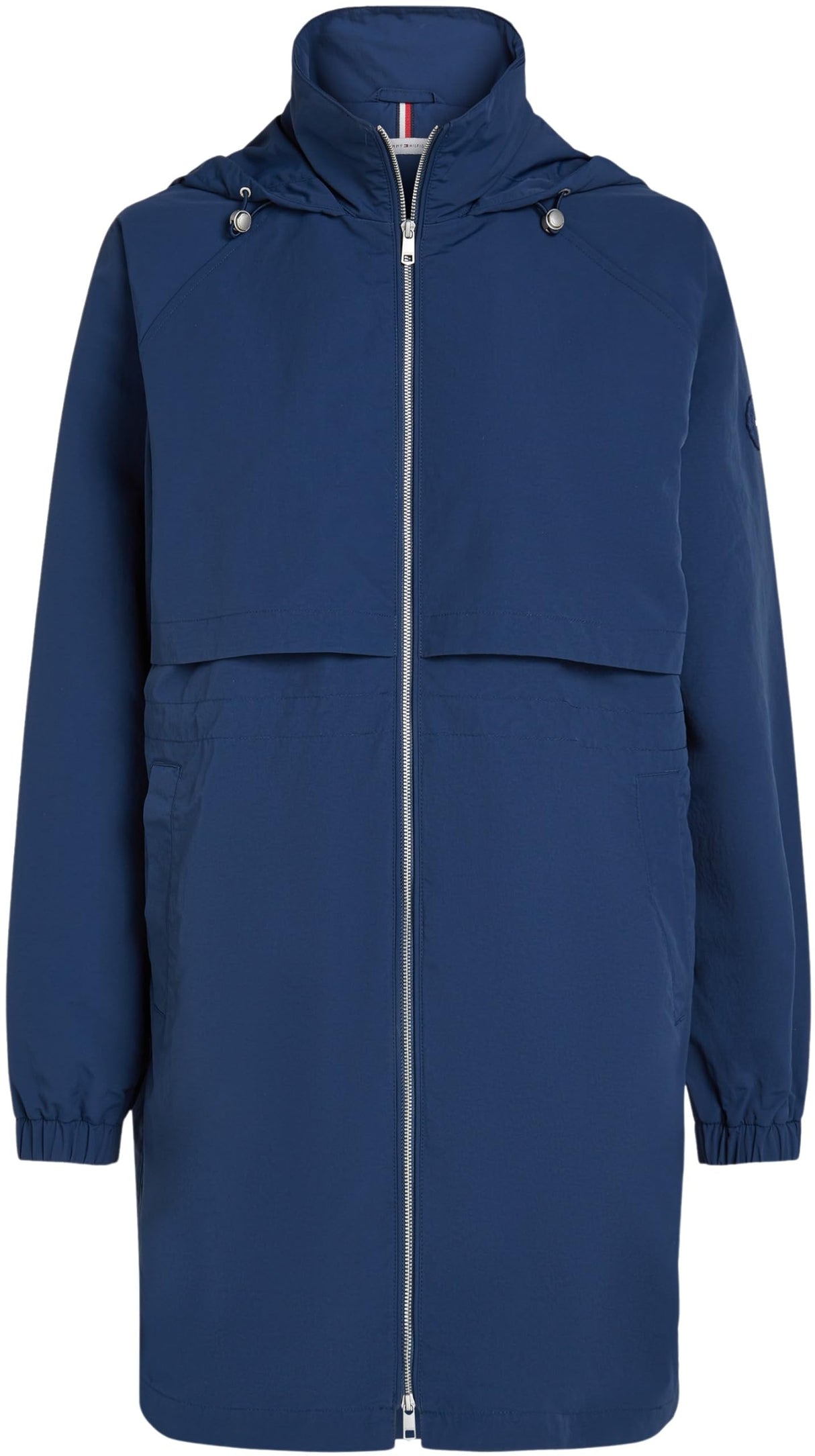 Tommy Hilfiger Cortavientos Mujer Nylon Waisted Cazadora larga, Azul (Night Sky), M