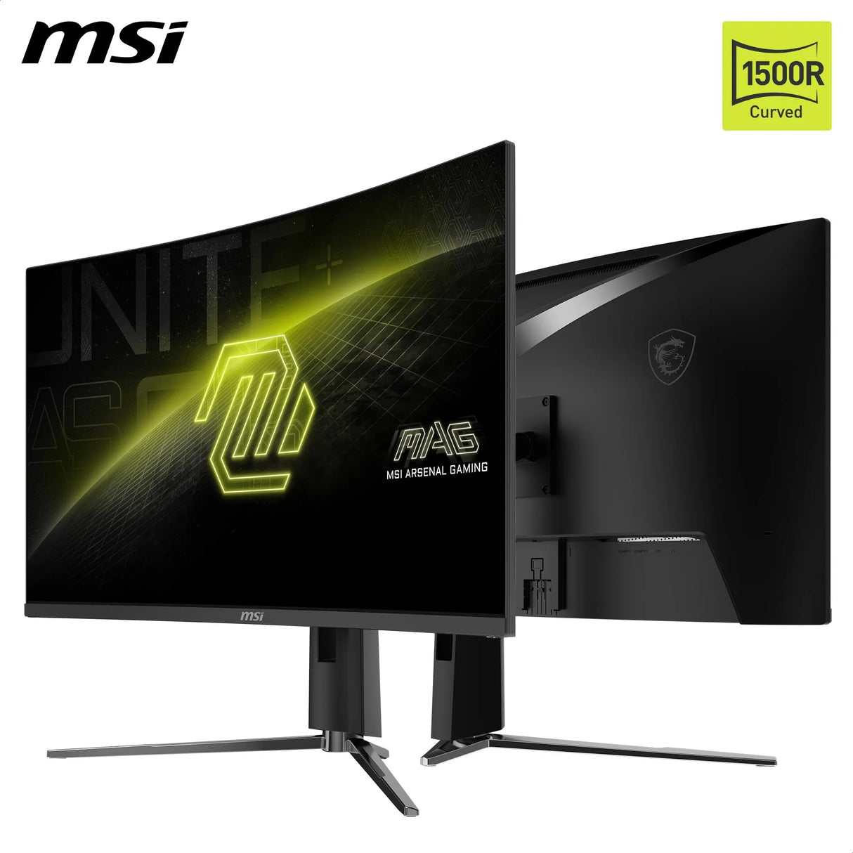 MSI mag 32CQ6PF - Pantalla para Juegos Curvada FHD de 32" - Lalle Rapid VA 2560 x 1440 1500R, 180Hz / 0,5ms -GtG, DisplayHDR 400, Adaptive Sync, DP 1.4, HDMI 2.0 CEC