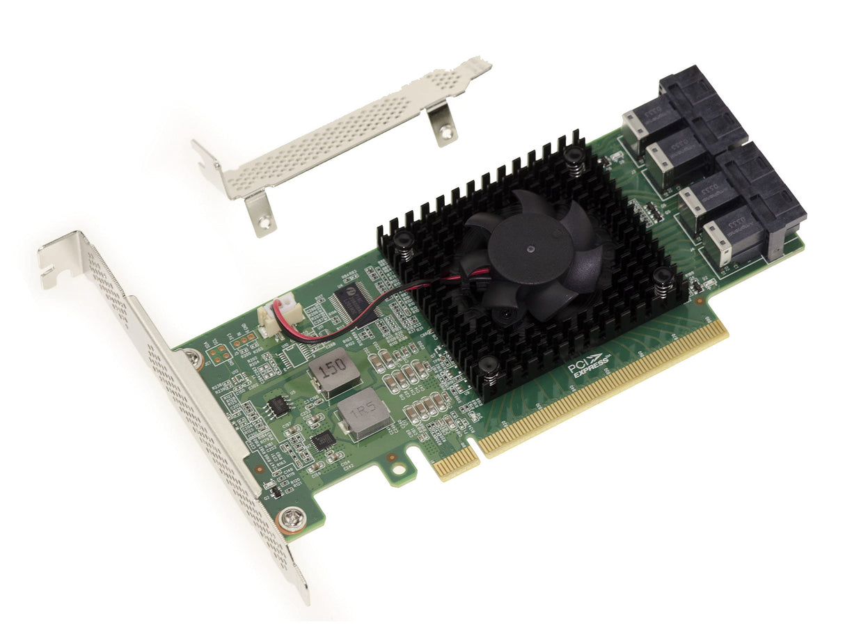 KALEA-INFORMATIQUE Tarjeta PCIe 3.0 x16 para 4 SSDs U.2 NVMe (U2 NGFF) o 4 Puertos PCIe x4. Tarjeta Multi Host Switch. Chipset PLX PEX 8747 128Gb/s