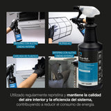 ERRECOM Kit Limpieza Completa Aire Acondicionado: JET GUN PRO+ Hidrolimpiadora Portátil, Clima-Net 1L Limpiador Unidad Interna/Externa, A/C Tabs Pastillas, Cover Protección Paredes Wally, Guantes