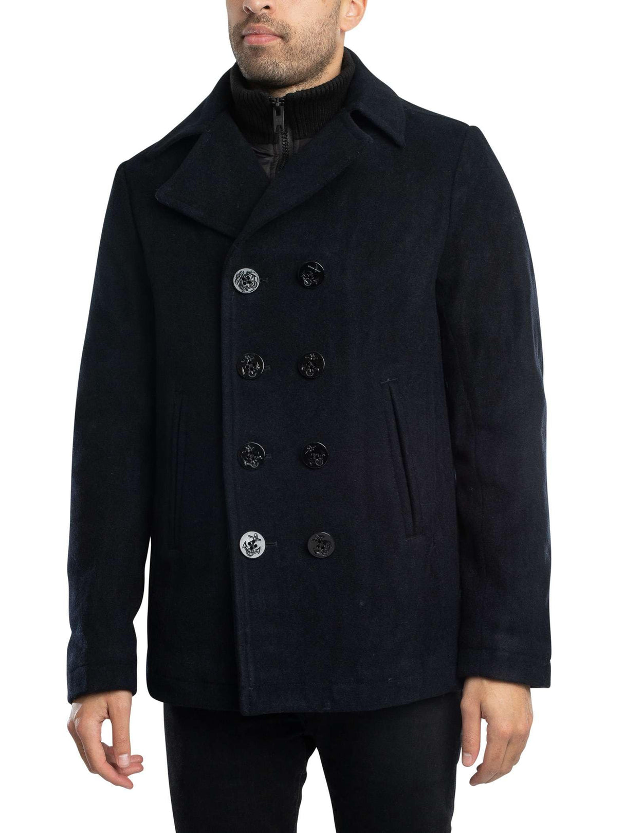Schott NYC CYCLONE2, Chaqueta, Hombre, Azul Marino Oscuro, M