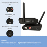 Marmitek Transmisor de Audio Inalámbrico WA300 - Conecte su Dispositivo de Audio de forma Inalámbrica a su Sistema Estéreo - Conector de 3,5 mm (RCA/Cinch) - Wireless Audio Transmitter