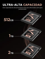 SABRENT Rocket CFX Pro 1TB CFexpress Tipo B Tarjeta de Memoria R1800MB/s W1700MB/s [CF-XXIT-1TB]