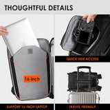 TARION Mochila Fotográfica Grande Profesional - Compartimento Portátil 16'' + Acceso Lateral/Trasero Rápido con Cubierta Impermeable y Cinturón Desmontable - Para Cámaras DSLR Thorner