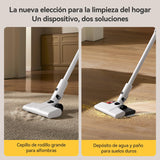 Deerma Aspiradora sin Cable DEM-T20W 2 en 1: Aspira y Friega con 180W de Potencia, Filtro HEPA, Diseño Ligero