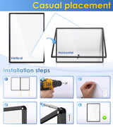 Swansea Tablón de anuncios con llave para 9 Hojas DIN A4丨Tablón de anuncios de Aluminio丨Negro丨Panel de anuncios para comunidad丨98 x 72 cm