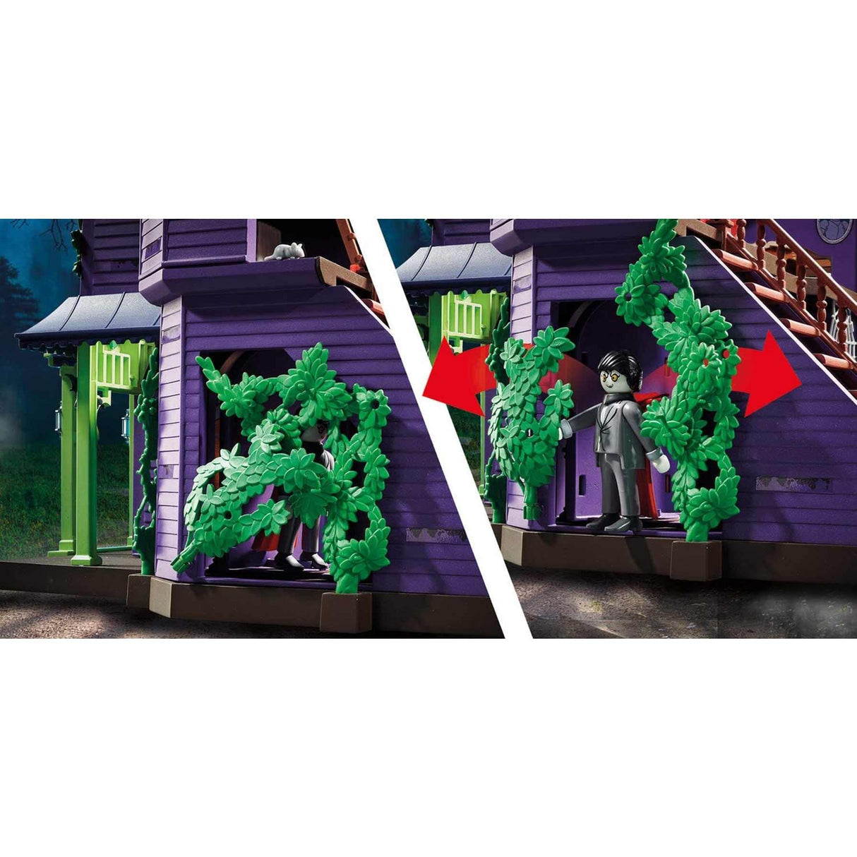 PLAYMOBIL Scooby DOO 70361 Aventura en la Mansión Misteriosa, con Efectos de Luz y Sonido, A Partir de 5 Años