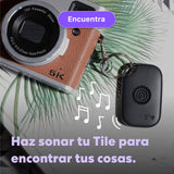 Tile by Life360 Pro - Localizador Bluetooth Potente, localizador de Llaves y localizador de Objetos para Llaves, Bolsos y Mucho más. Compatible con iOS y Android. Paquete de 4 (Negro/Blanco)