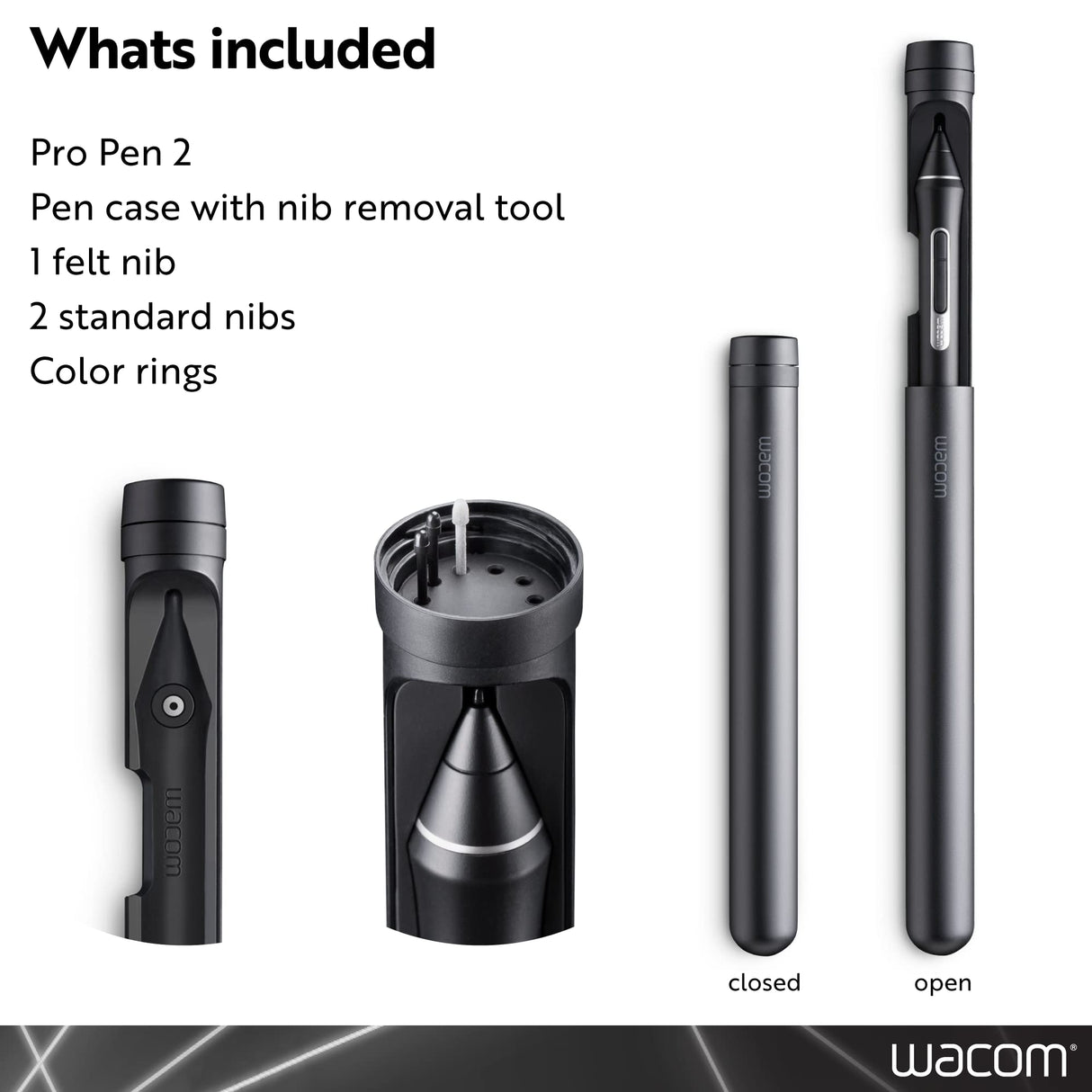 Wacom Pro Pen 2 (KP504E) - Compatible con Intuos Pro, Cintiq, Cintiq Pro & MobileStudio Pro