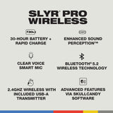 Skullcandy SLYR Pro Cascos de Gaming Over-Ear Inalámbricos Multiplataforma con Transmisor USB-A de Latencia Muy Baja, Compatibles con Playstation o Xbox, PC, Nintendo Switch - White/Blue