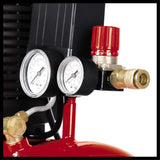 Einhell Compresor con cable - TE-AC 230/24/8. 1500 W, máx. 8 bar, depósito: 24 l, lubricación: aceite, antivibración, válvula de retención, tornillo de vaciado, 2 manómetros