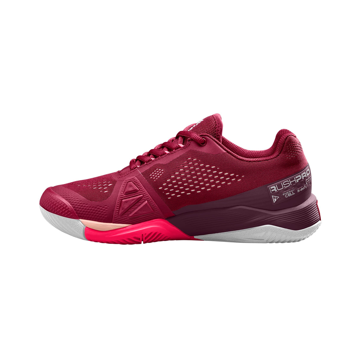 Wilson Rush Pro 4.0, Sneaker Mujer, Beet Red/White/Tropical Peach, 37 1/3 EU