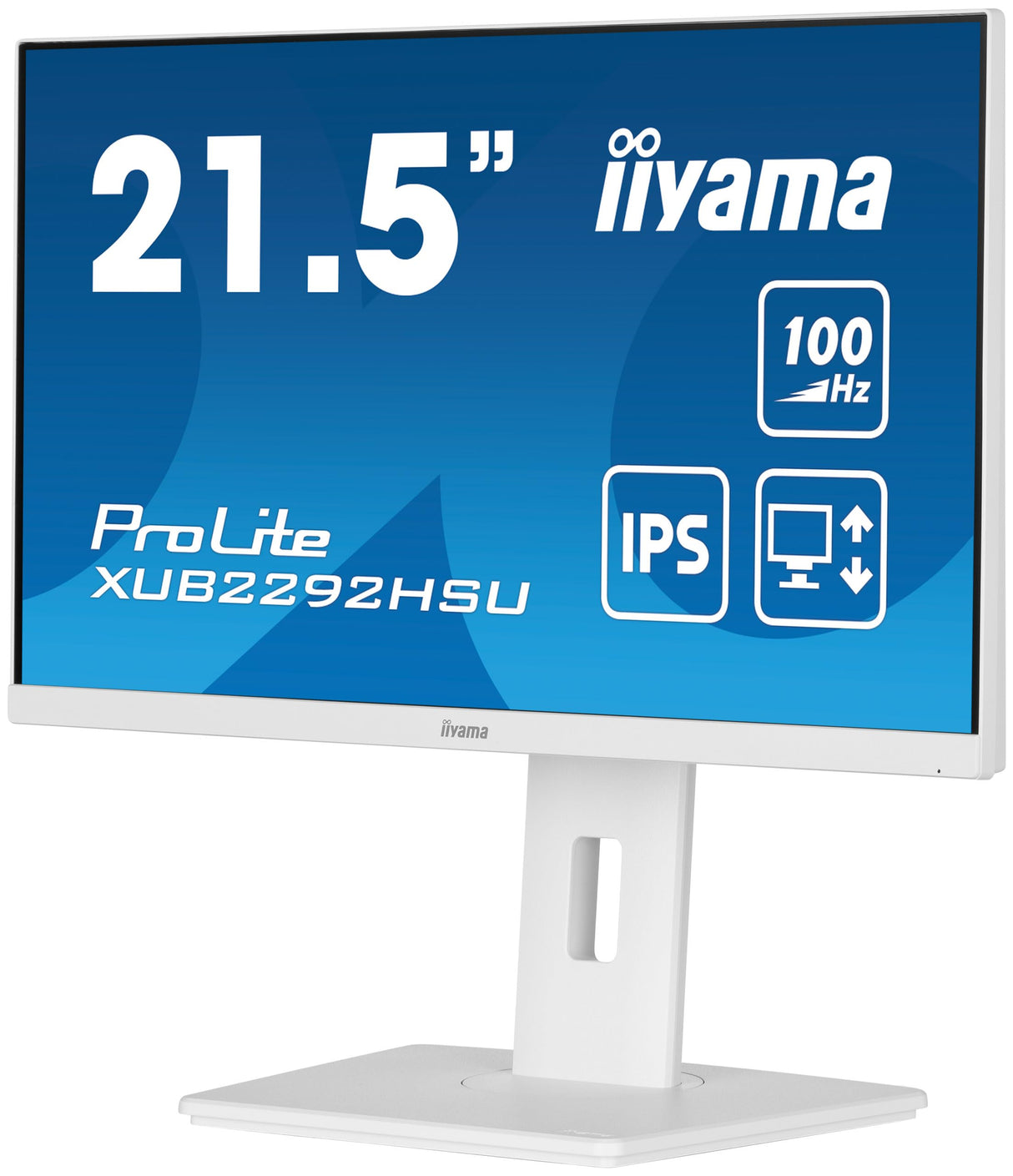 iiyama XUB2292HSU-W6 21,5" Blanco Panel IPS, 1920x1080100Hz, 15cm Regulable en Altura, Pivotante, 250cd/m², Altavoces, HDMI, DisplayPort, 0,4ms MPRT, FreeSync, USB 4X 3.2
