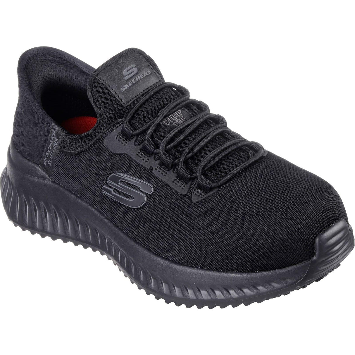 Skechers Tilido Ombray, Botas de construcción Mujer, Black Textile/Synthetic, 38 EU