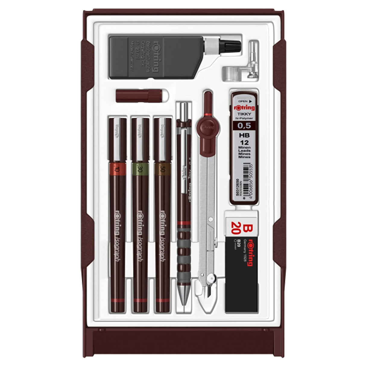 Rotring Isograph Master Set - Set de geometría (0.1 mm, 0.3 mm, 0.5 mm)