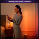 Philips Hue Twilight, Lámpara de mesilla inteligente, optima para dormir y despertar, luz blanca y de color, compatible con Bluetooth, control por voz con Alexa, Apple Home y Google Assistant