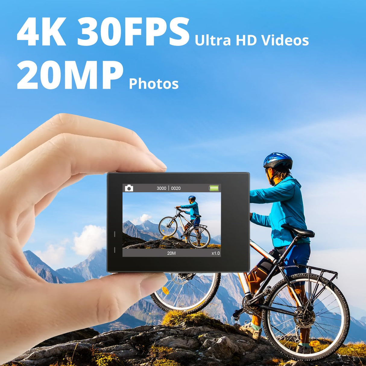 AKASO Brave 4 Cámara Deportiva 4K 20MP WiFi 5xZoom Camara de Accion