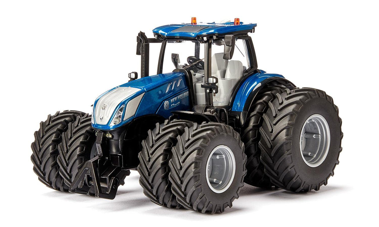 siku 6739, Tractor New Holland T7.315, 1:32, Azul, Metal/Plástico, Teledirigido, Incluye mando de control remoto Bluetooth, Con neumáticos dobles desmontables, Control vía app posible