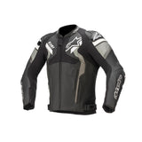 Alpinestars Atem V4-Chaqueta de Piel, Color Negro, Gris y Blanco, 56 para Hombre