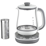 TEFAL BJ551B10 Tastea Machine a the en verre 1,5 L, 8 reglages, Panier a the amovible acier inoxydable, Maintien au chaud, Base