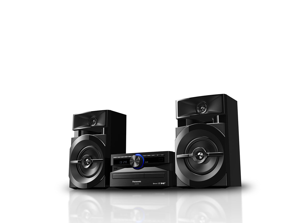 Panasonic SC-UX104EG-K - Micro música de CD (Bluetooth, sintonizador (Dab+/FM), USB, AUX-IN, DJ Jukebox, 300 W RMS, Color Negro