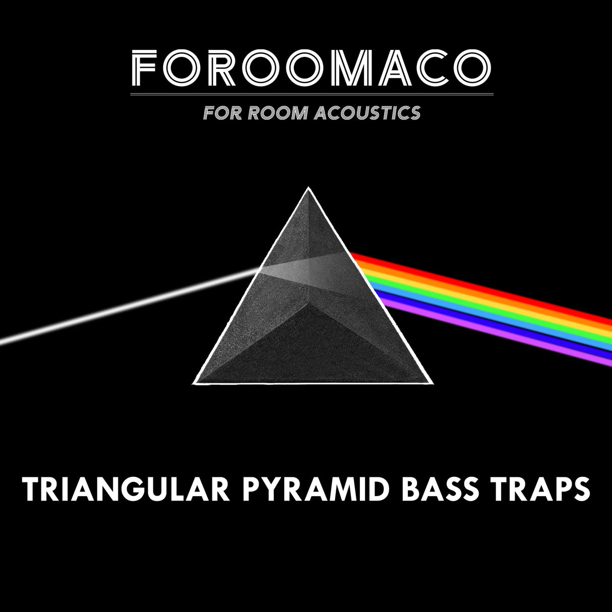 Foroomaco, Paquete de 4 trampas de graves para esquina de techo de 42 cm, triángulo de 30,5 cm de profundidad, pirámide triangular, espuma acústica, trampa de graves a prueba de sonido, para cabina de