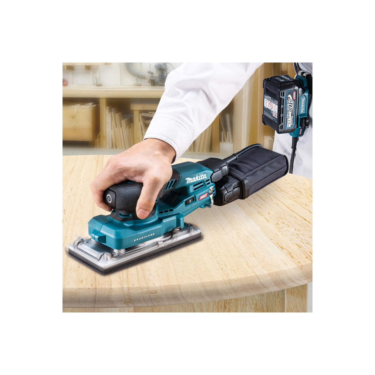 Makita Lijadora orbital sin escobillas BO007CGZ 40V Max Li-ion XGT, baterías y cargador no incluidos