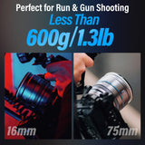 SIRUI Night Walker Lente de Cine con Enfoque Manual Set, 16mm, 75mm, Lente de Gran Apertura T1.2 con Montura S35 para X Montura Cameras, para X-H2/H2S, XT-4, XT-3,X-S10 (MS-2SXG, X Montura, Gris)