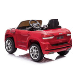 FEBER Jeep Cherokee Rojo 12V, Coche eléctrico, 1 Plaza, radiocontrol: Faros con luz, 2 Marchas, Acelerador y Freno eléctrico, de 3 a 8 años, Famosa (800013450)