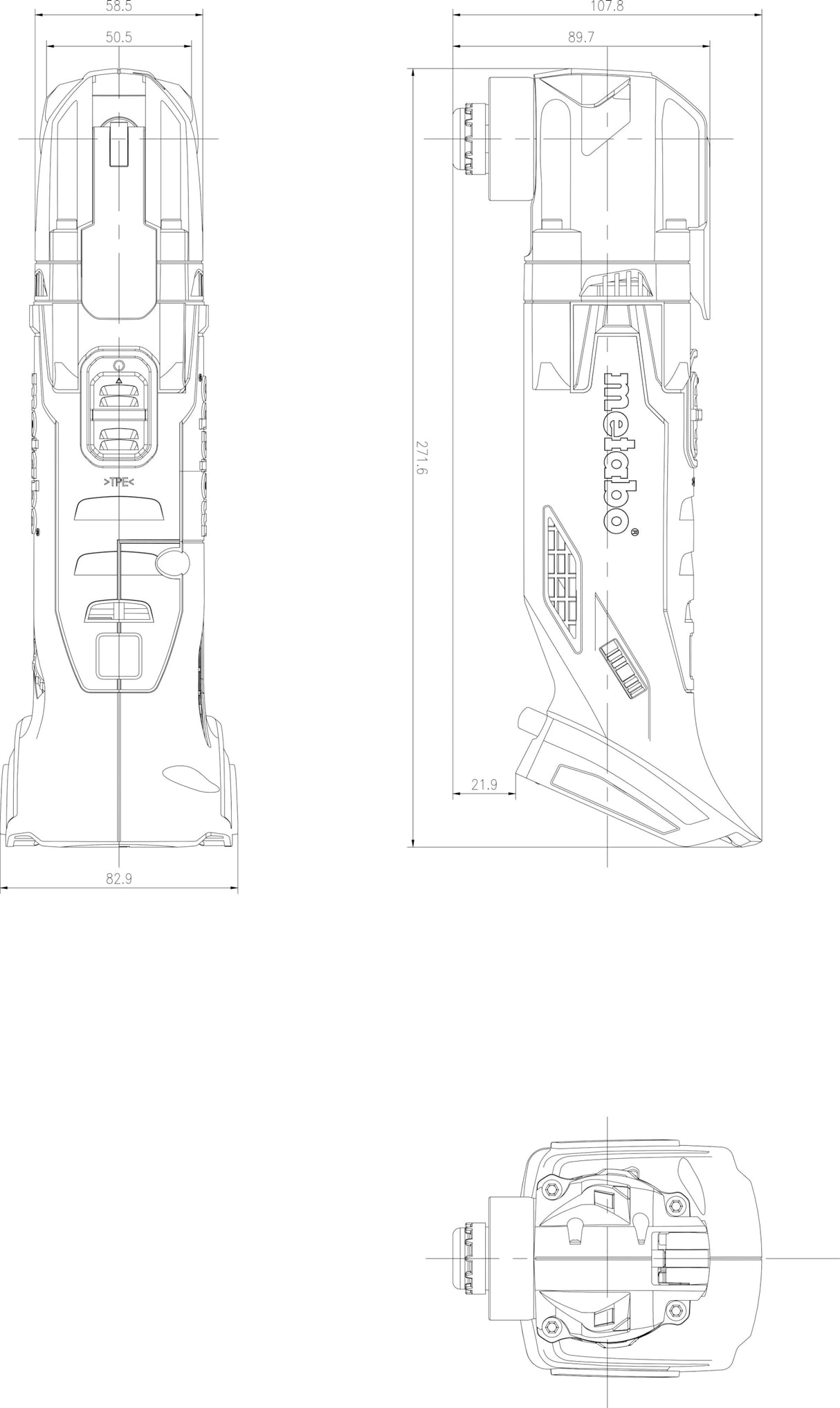 METABO MÁQUINAS - Metabo MT 18 LTX (body, accessories set) 18 V/sin baterias (carcasa) - multiherramienta a batería 18V