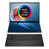 ASUS Zenbook Duo OLED UX8406CA-QL078W - Ordenador Portátil 14" WUXGA 120Hz (Intel Core Ultra 9 285H, 32GB RAM, 1TB SSD, ARC 140T, Windows 11 Home) Pantalla táctil, Gris - Teclado QWERTY español