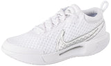 NIKE Court Zoom Pro, Zapatos de Tenis para Mujer, White Metallic Silver, 41 EU
