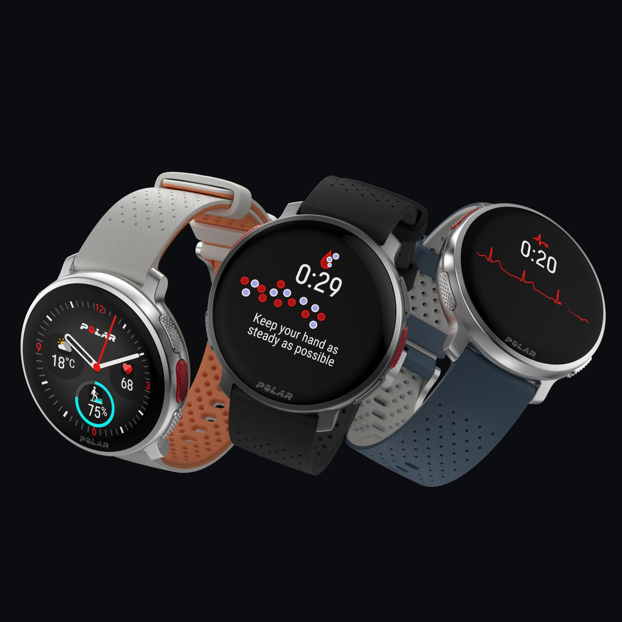 Polar Vantage V3, reloj deportivo con GPS, monitor de frecuencia cardíaca avanzado, duración de la batería ampliada, para hombre y mujer, mapas offline, running, triatlón, S-L, Plata-Albaricoque