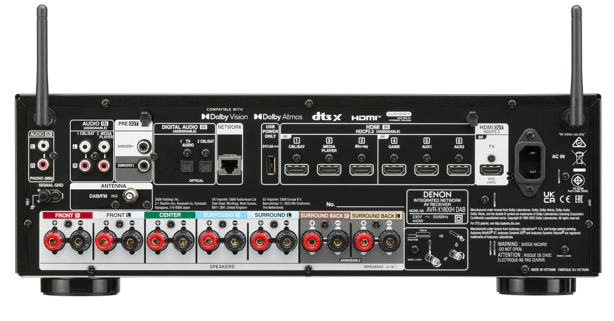 DENON Sintoamplificatore AV Denon 7.2 8K