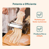 Wintem Máquina eléctrica para espaguetis y fideos PM1650 135 W 18 x 26 x 23 cm – Cuchillas intercambiables de 1 a 4 mm – Capacidad de producción alta 4 kg por hora – Intuitiva y ergonómica –