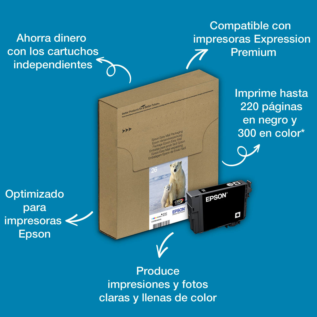 Epson 26 cartucho multipack (4 colores)