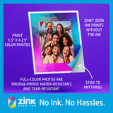 HP Sprocket Cabina fotográfica Impresora instantánea de Color (Rosa) + Papel Zink (100 Hojas) + Fondo fotográfico de Boda (1)