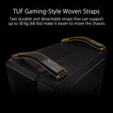 ASUS TUF Gaming GT502 Plus Black - Chasis Gaming ATX (diseño de Doble cámara, Zonas de refrigeración Independientes, Paneles Laterales sin Herramientas, USB 3.2 Gen 2 Tipo-C, Ventiladores ARGB)