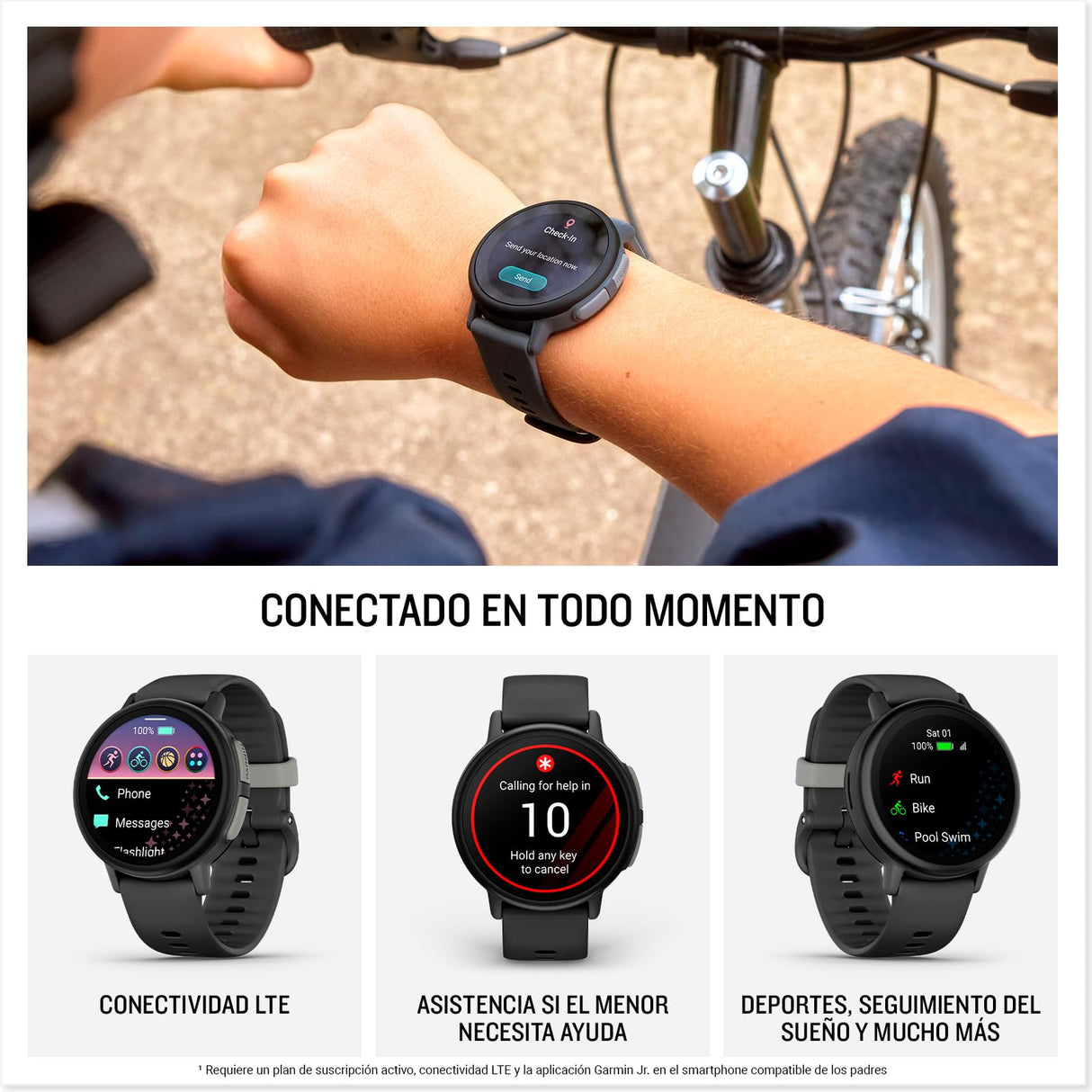 Garmin Bounce 2, Smartwatch y Monitor de Actividad física para niños, Apto para Nadar, Correa Ajustable, hasta 2 días de duración de la batería, Negro