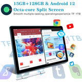 DOOGEE Tablet 10.1 Pulgadas, Tableta 15GB RAM 128GB ROM(1TB Expandible), Android 12 5G+2.4G WiFi |13MP+8MP |Pantalla HD IPS |8300mAh |Bluetooth 5.1| Bolígrafo Táctil Azul