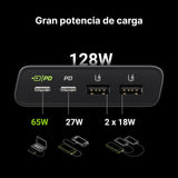 Green Cell Bateria Externa GC PowerPlay Ultra 26800mAh 128W | 4-Port Power Bank Cargador Portátil, Carga Rápida QC USB, Power Delivery USB-C 65W | Compatible con MacBook, iPad, iPhone, Galaxy, Switch