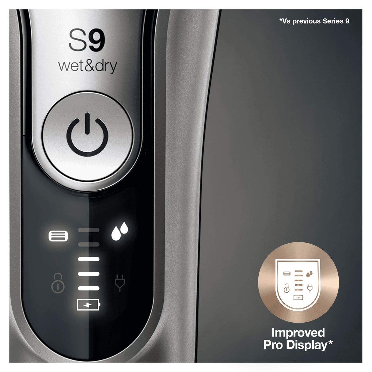 Braun Series 9 9385cc Afeitadora Eléctrica Hombre de Última Generación, Afeitadora Barba con Estación Limpieza y Carga Clean&Charge, Funda, Color Grafito