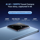 realme GT7 5G Smartphone,12+256GB, Batería de 7000 mAh,Carga de 120W,Procesador Dimensity 9400e,IMX906 50MP Cámara,AI Planner,Pantalla Pro-Esports de 6000 nits120Hz,IP69,Azul